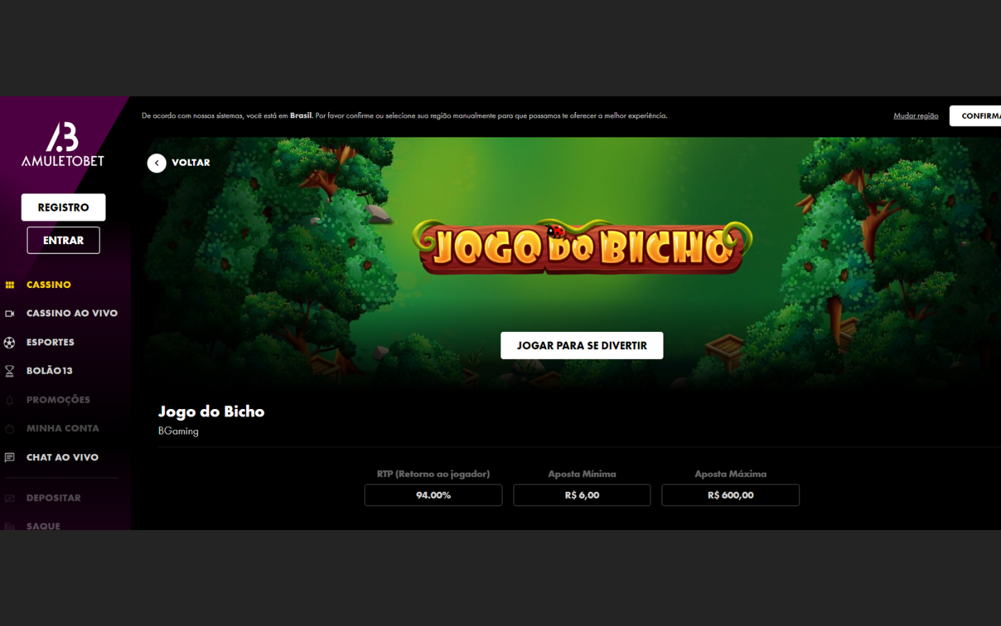 Jogue Jogo Do Bicho Gratuitamente em Modo Demo