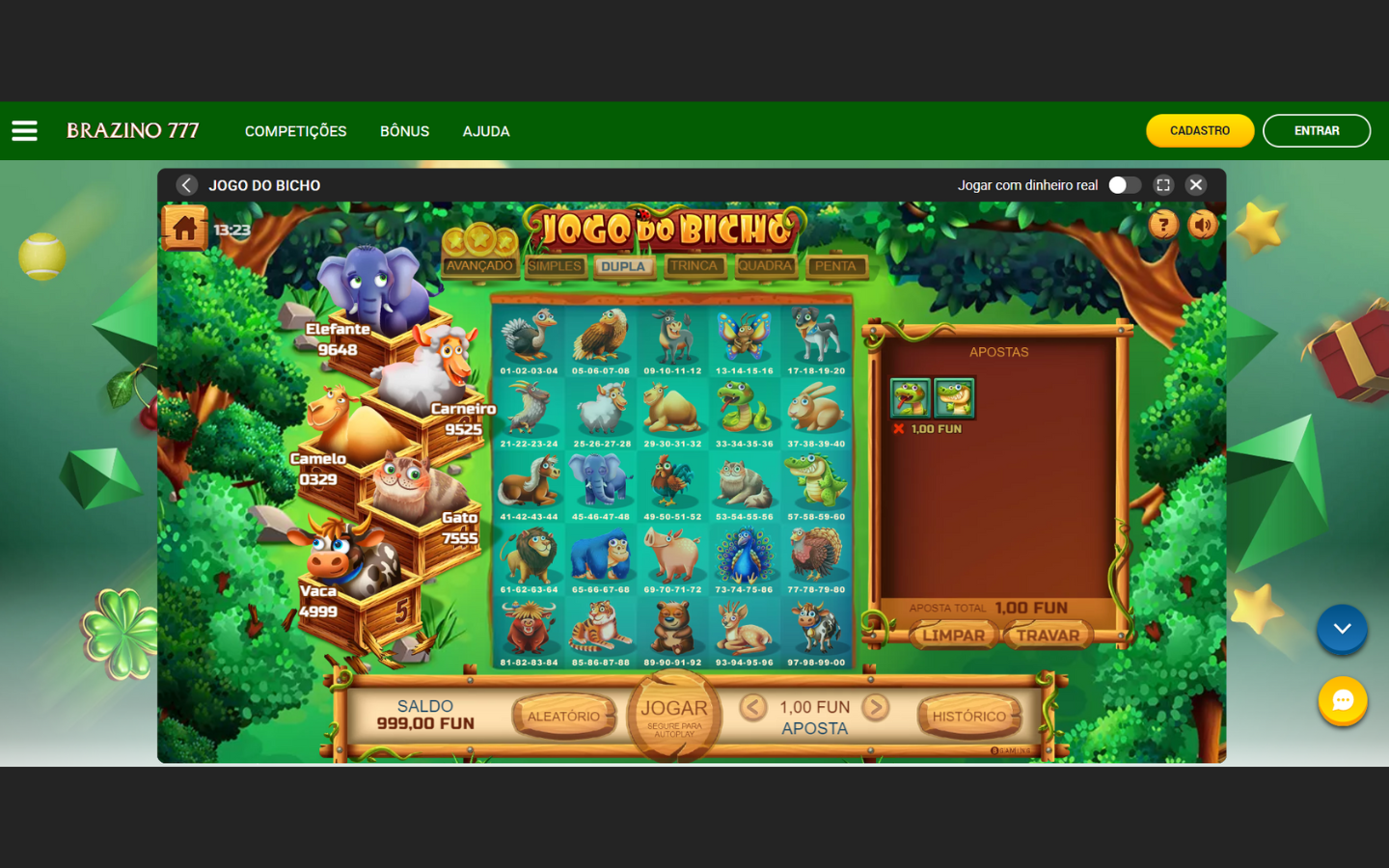 Jogo do Bicho, Play Online for Real Money